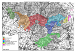 carta delle aree protette sui Monti Pisani